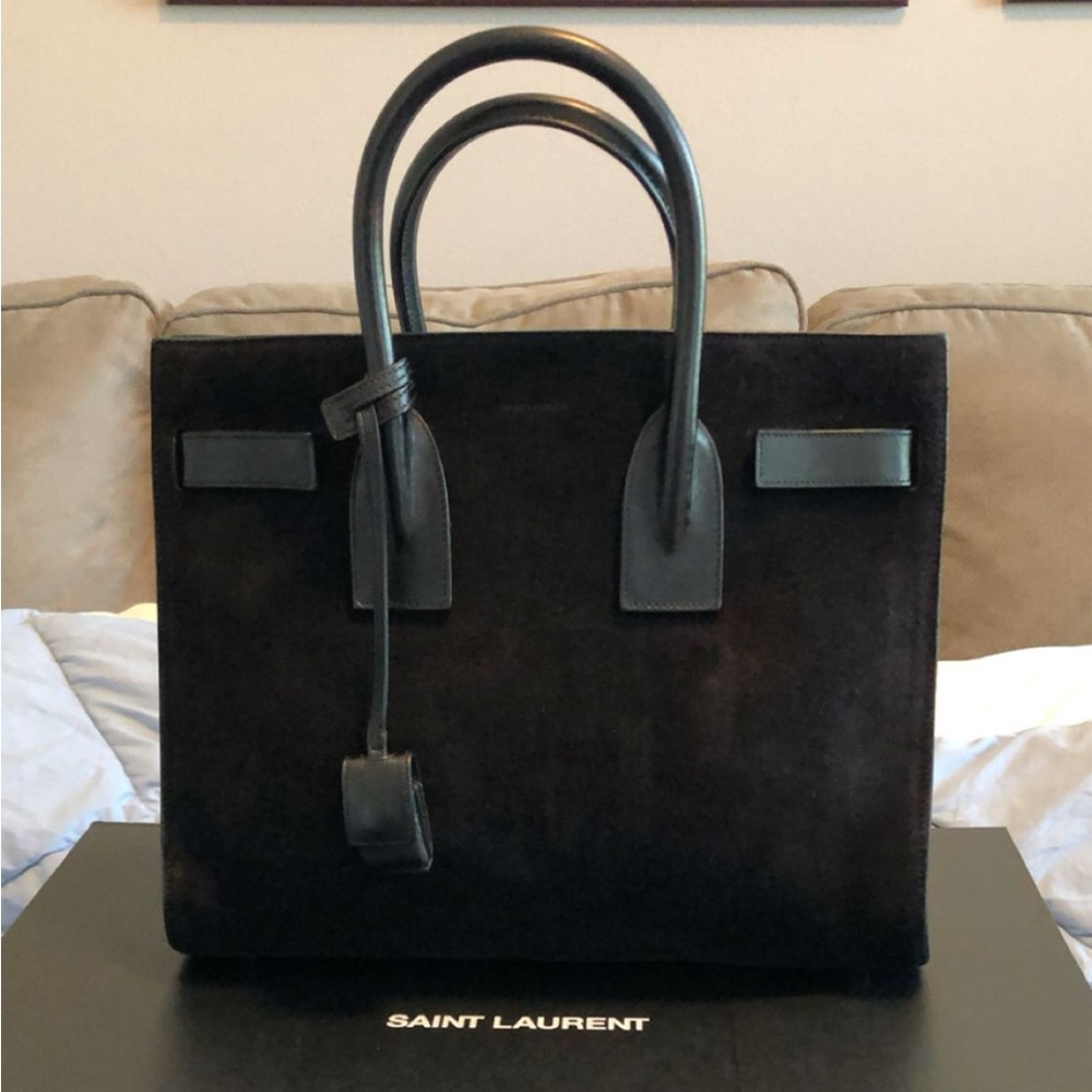 Saint Laurent Sac Du Jour - Small Black Suede